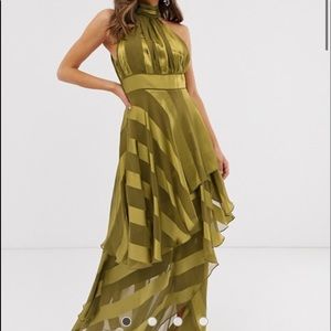 ASOS DESIGN high neck tiered maxi dress